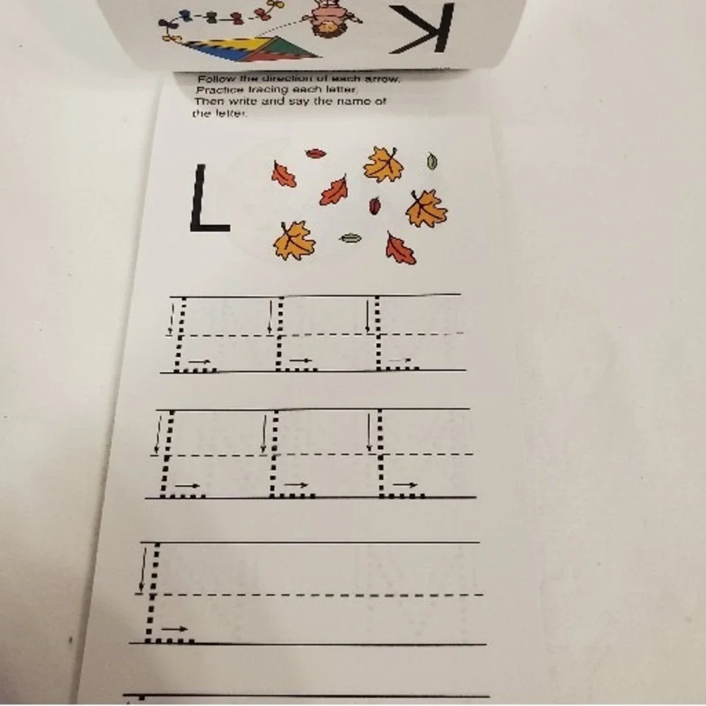 Vintage 1998 Fisher Price Preschool Practice Book Printing Letters Workbook